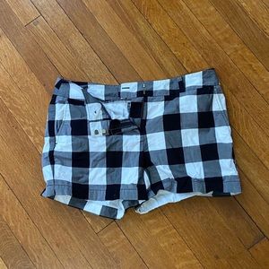 Loft black and white shorts size 8